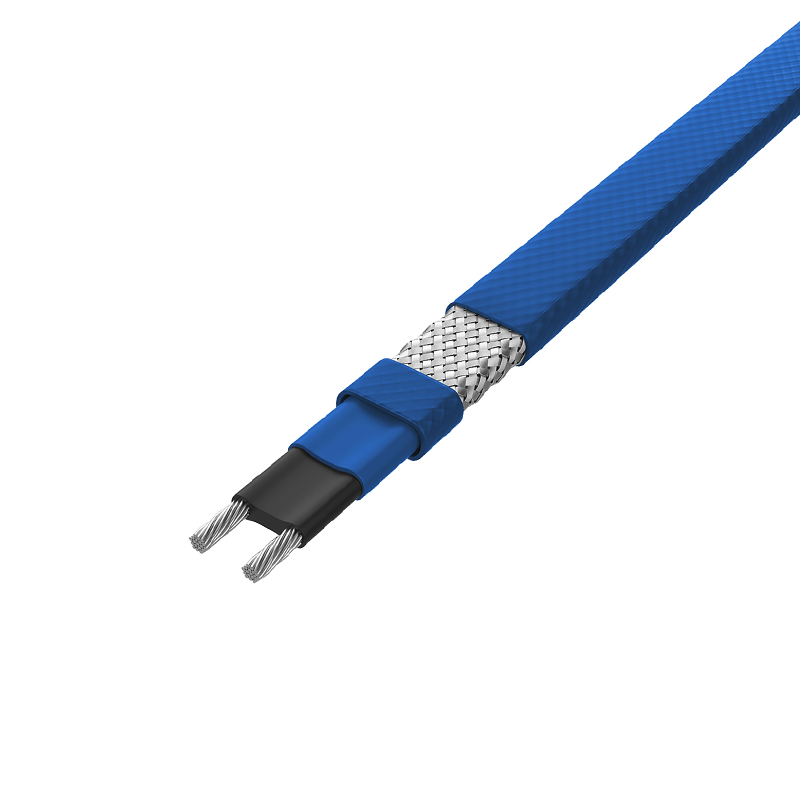 Self regulating heating cable kit for pipe freeze protection